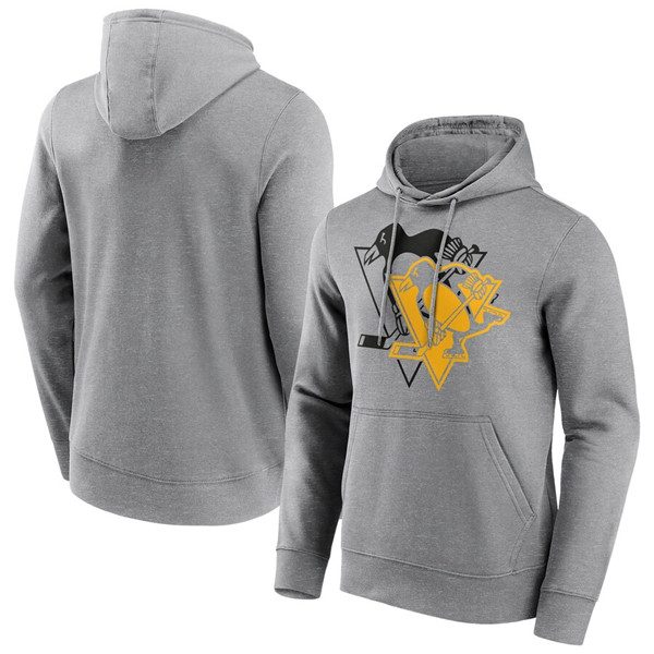 Men's Pittsburgh Penguins Gray Overlay Hoodie